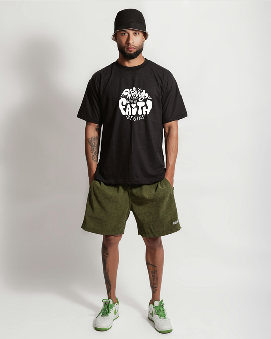 Worry ends When Faith Begins, Unisex Classic Crew T-Shirt