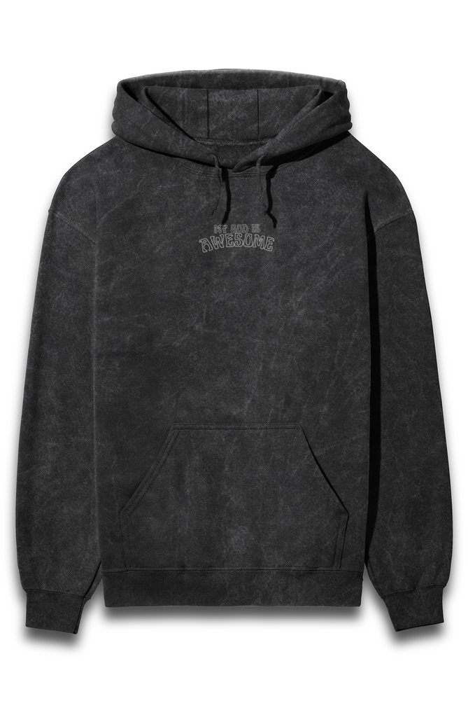 My God is awesome, Acid Washed Christian Hoodie