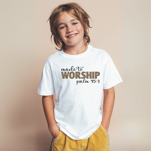 Made to worship, Boy's Crew Neck T-Shirt