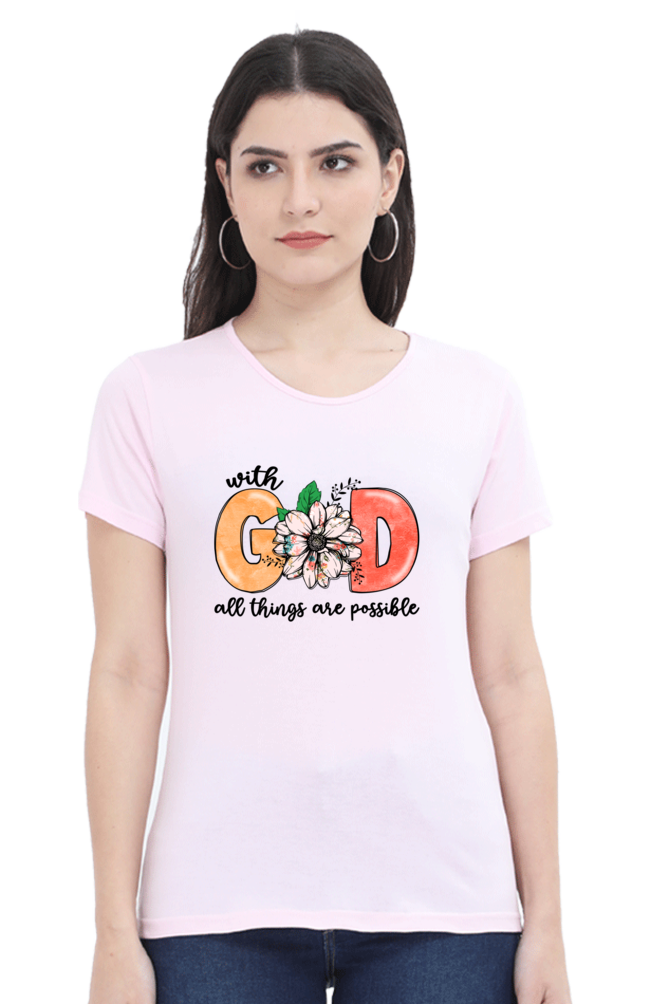 With God all things are possible, Women's t-shirt