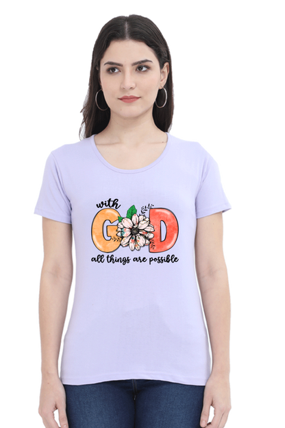 With God all things are possible, Women's t-shirt