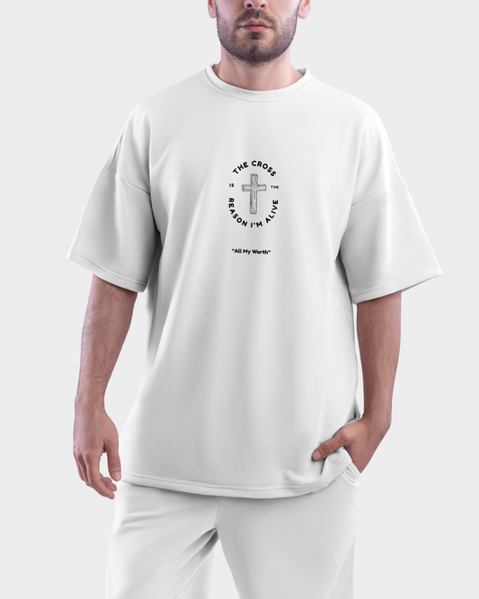 The cross is the reason i'm Alive, Unisex Oversized Classic T-Shirt