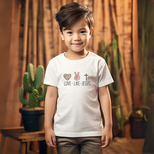 Love like jesus, Boy's Crew Neck T-Shirt