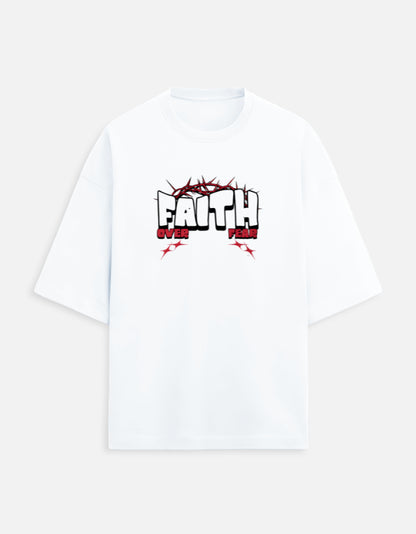 FAITH OVER FEAR, Unisex Terry Oversized Tee