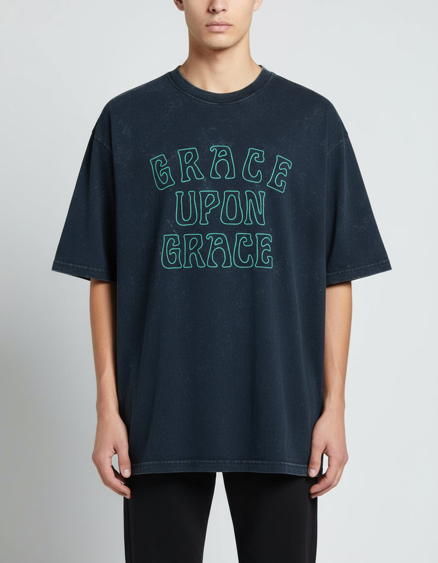 Grace Upon grace, Unisex Acid Washed Oversized Tee